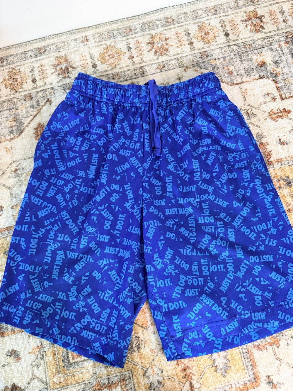 Nike Kids Royal Blue Dri-FIT 'Just Do It' Athletic Shorts